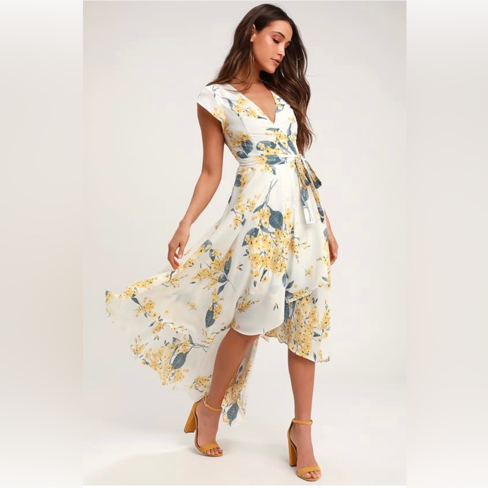 NWT Lulu’s High-Low Floral Print Dress